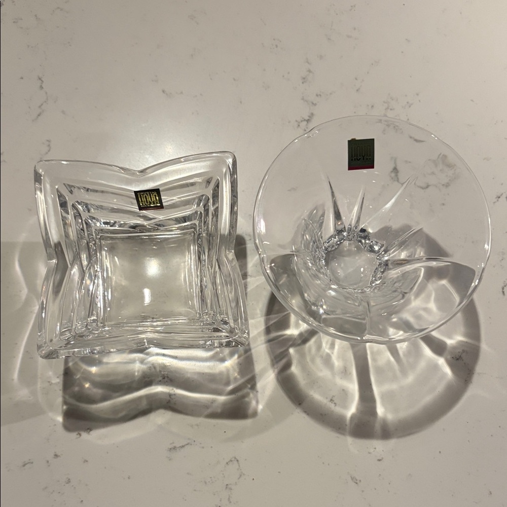 New Hoya Small Clear Glass Bowls XO Set